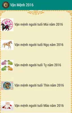 Tu vi boi 2016 android App screenshot 1